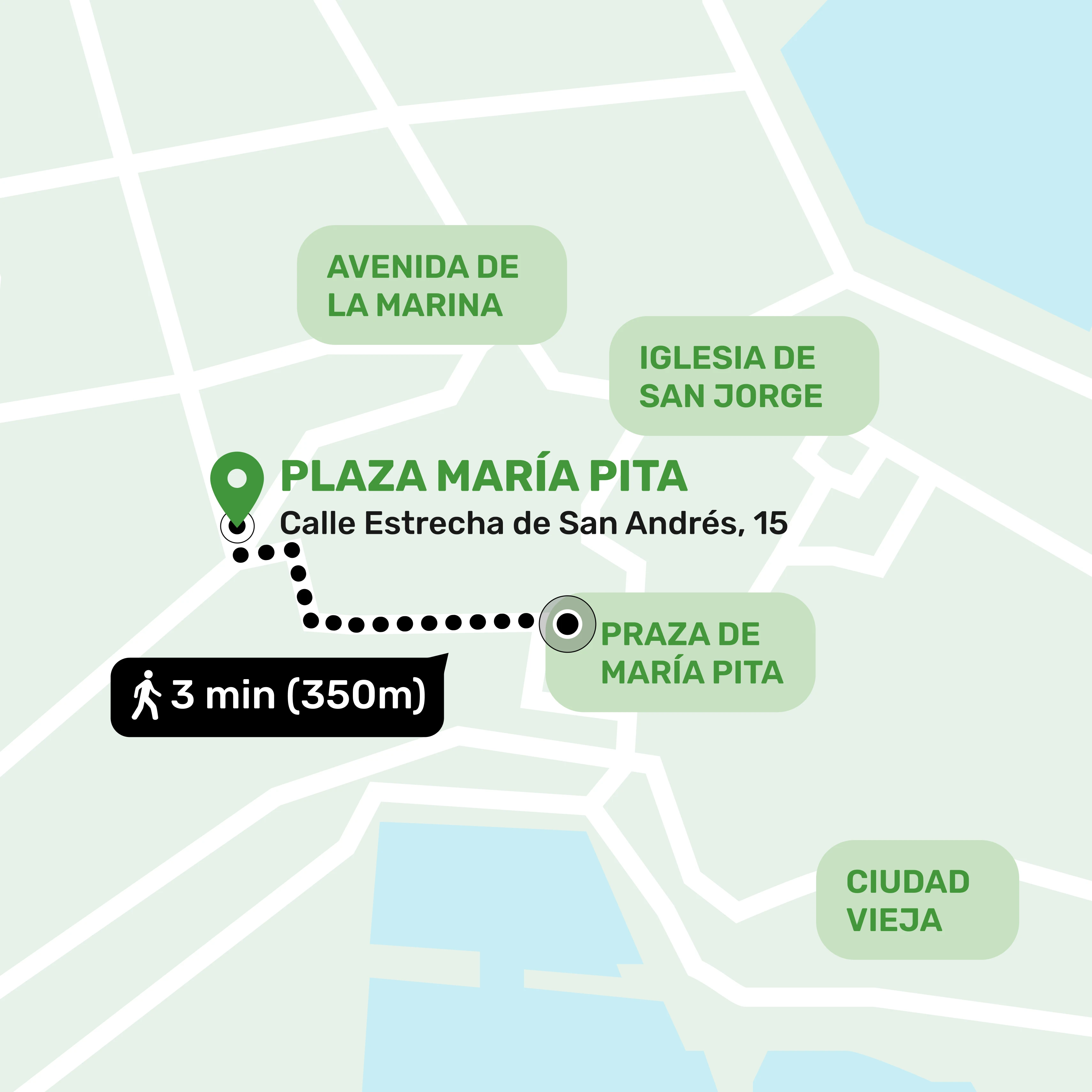 Mapa de Plaza María Pita