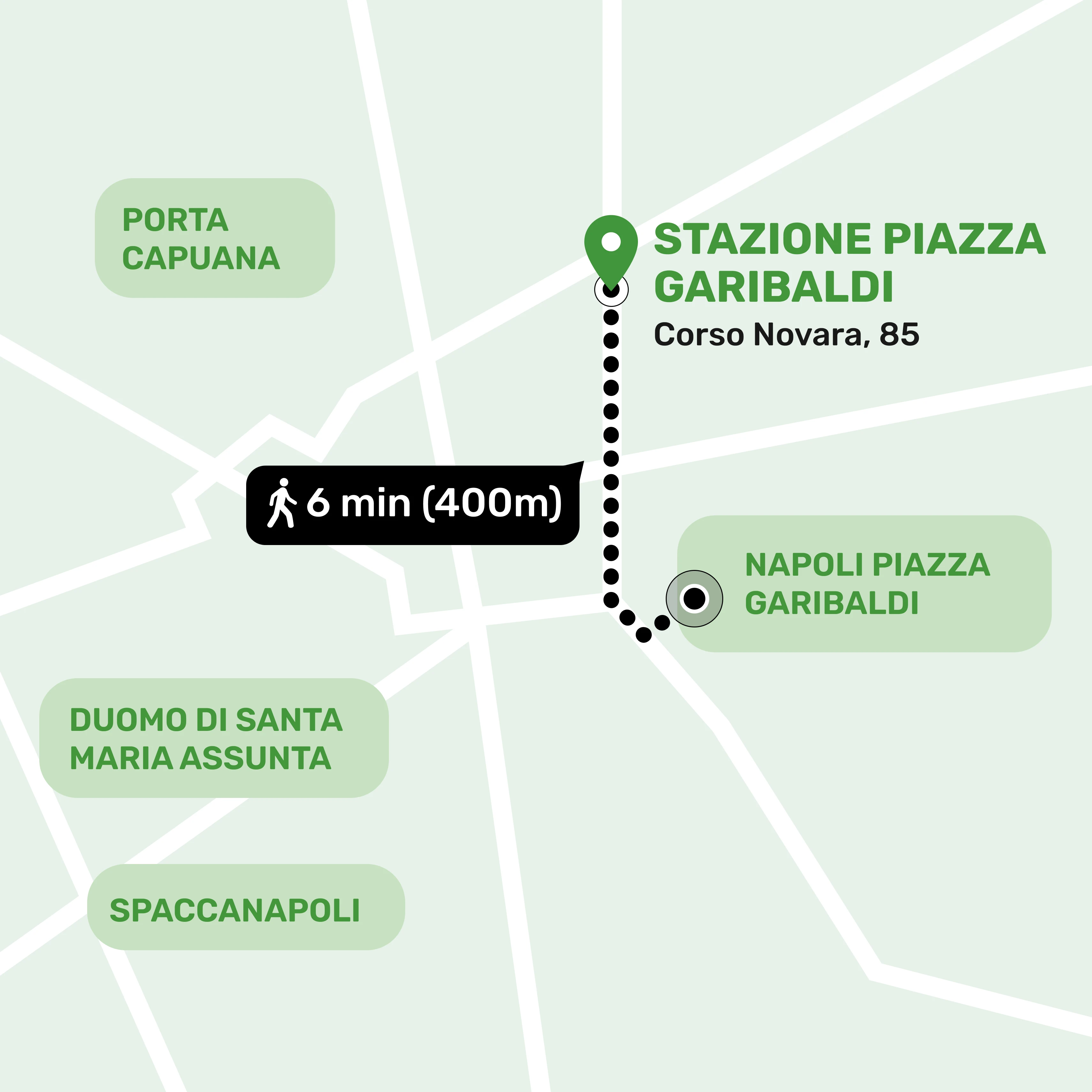 Mapa de Stazione Piazza Garibaldi
